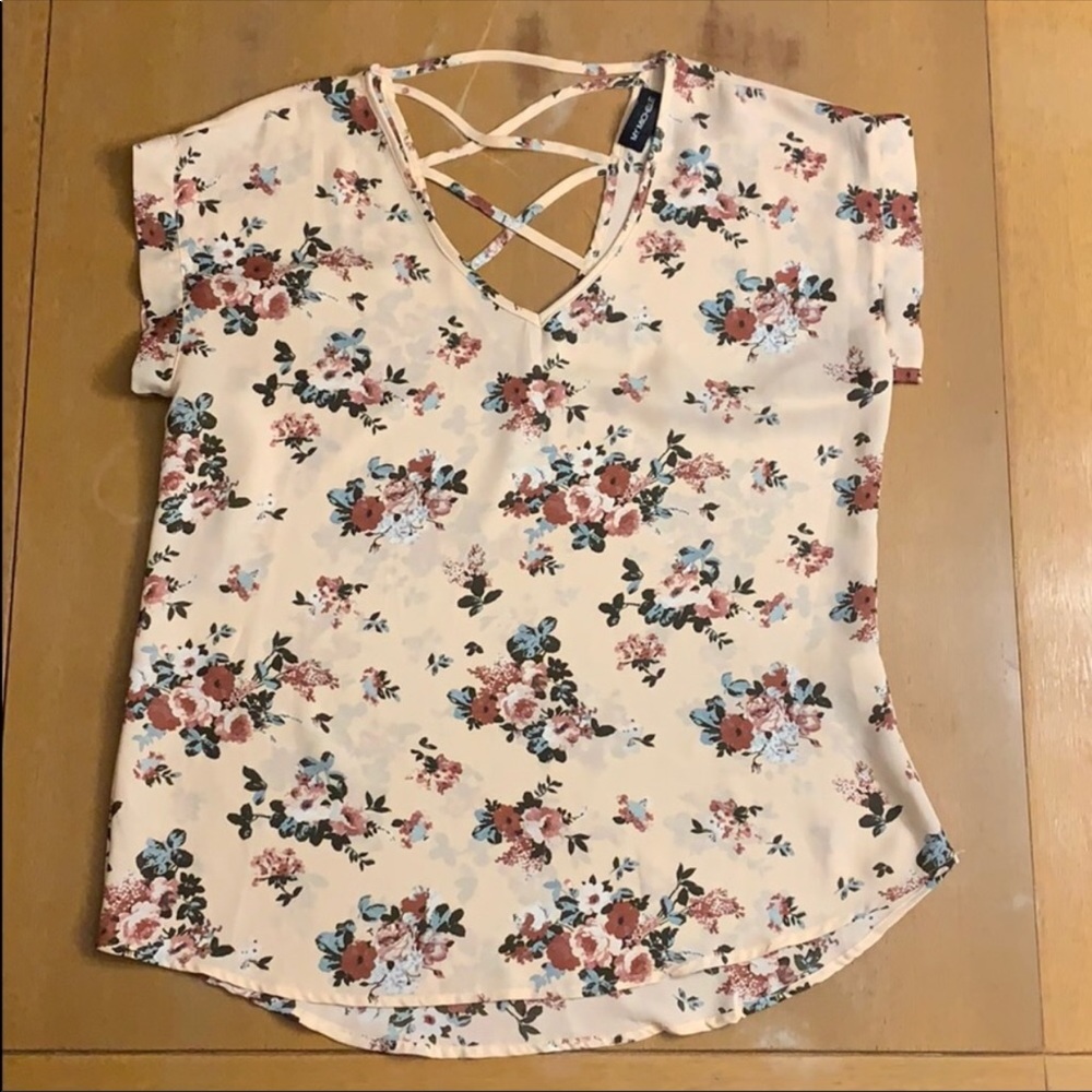 Floral Cross-back Shirt